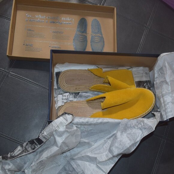 SEAVEES Women's Sz 9 Ocean Park Mule Sunflower Suede Slip On Shoes - Worn ONCE - Picture 8 of 13